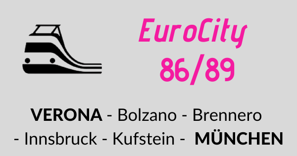 EuroCity 88/89 Verona - Monaco di Baviera EuroCity 86/89 Verona - Monaco di Baviera
