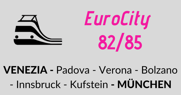 EuroCity 82/85 Öbb-DB Venezia - Monaco di Baviera EuroCity 82/85 Öbb-DB Venezia - Monaco di Baviera