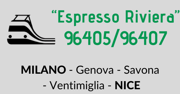 Treno "Espresso Riviera" Milano - Nice