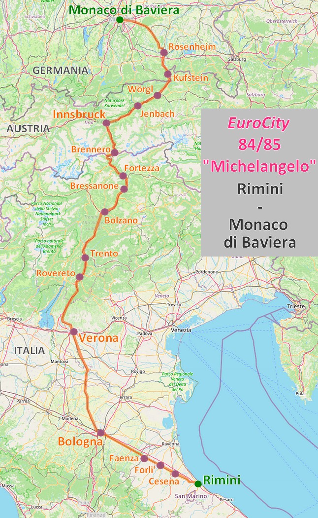 Mappa treno EuroCity "Michelangelo" Mappa treno EuroCity "Michelangelo"